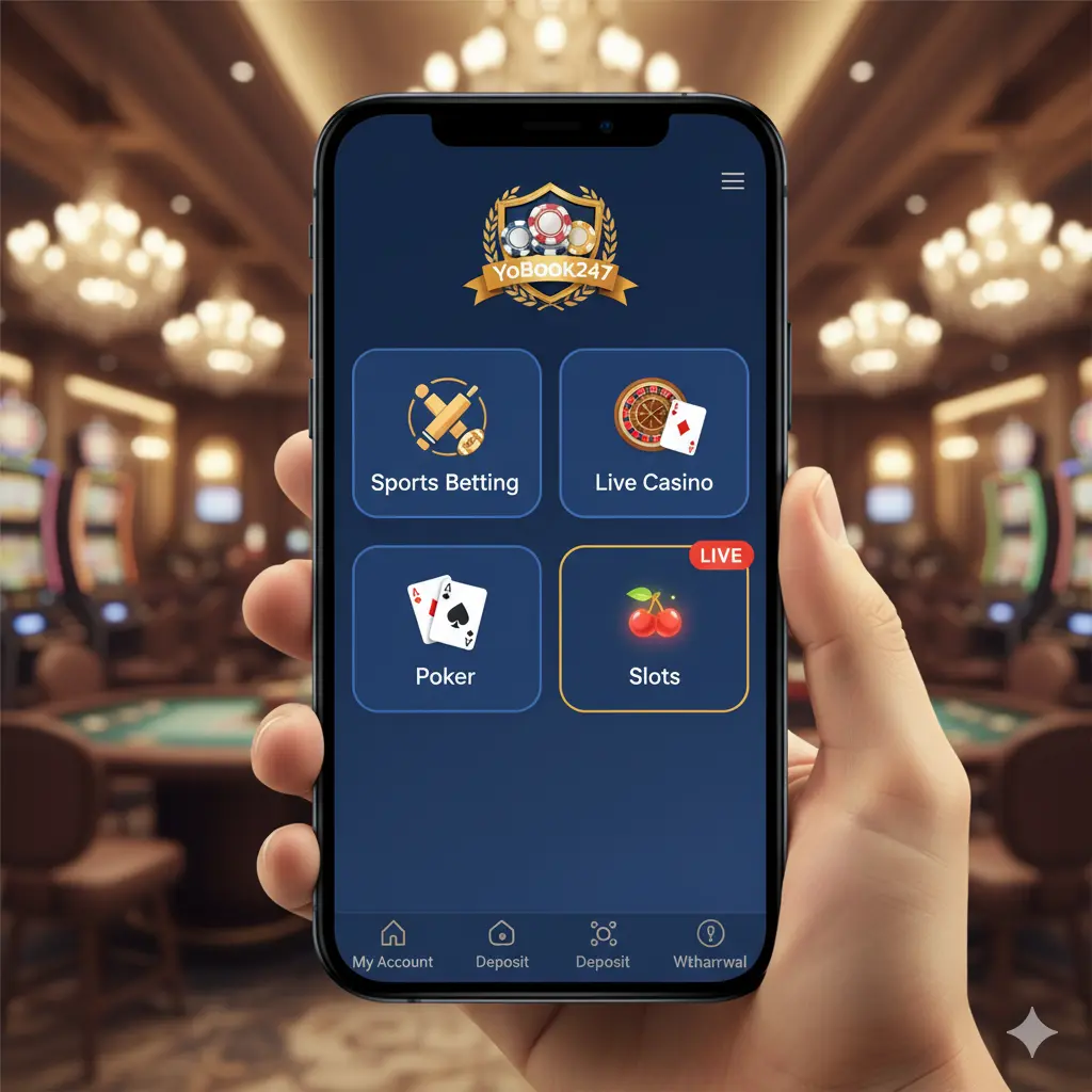 YoBook247 App Dashboard – Sports & Casino Login