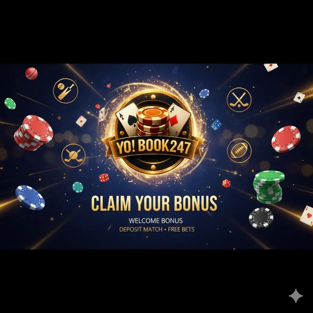 YoBook247 Bonus Offers showing casino rewards and betting bonus graphics