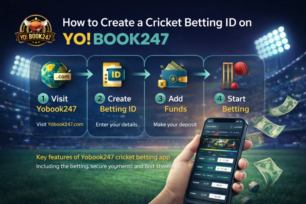 How to create a cricket betting ID on Yobook247 step by step for online cricket betting