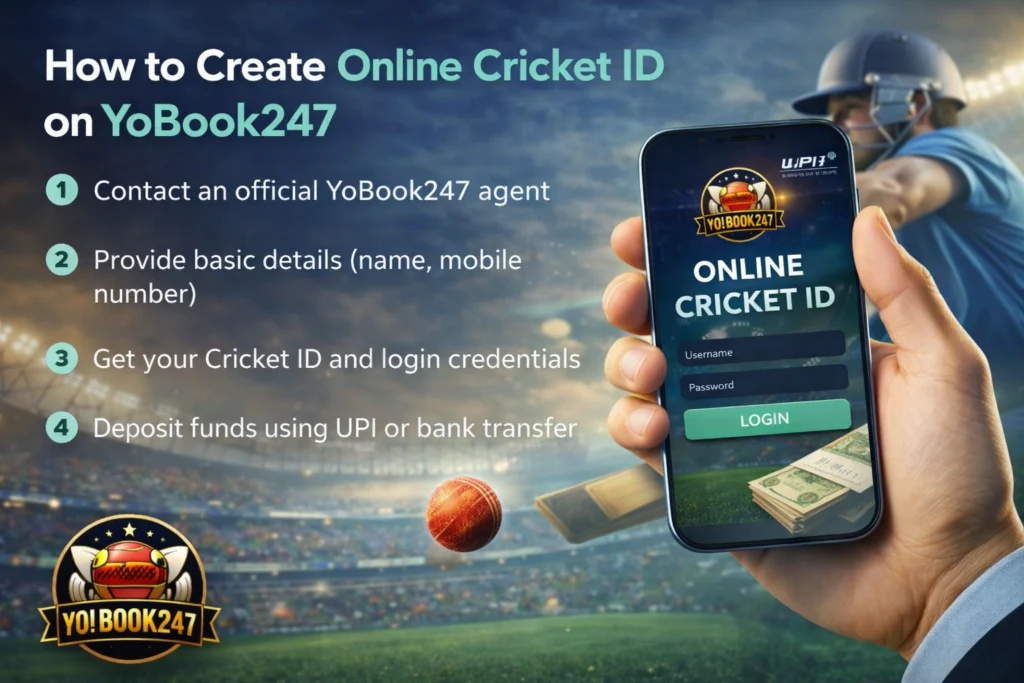 How to create Online Cricket ID on YoBook247 with easy steps, fast registration, and UPI deposit