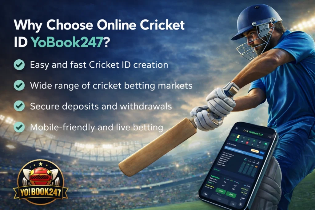 Why choose Online Cricket ID YoBook247 for live cricket betting, fast ID creation, and secure payments