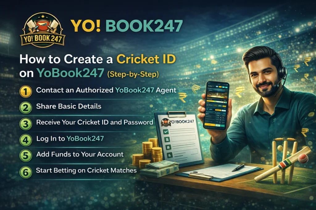 How to create a Cricket ID on YoBook247 step by step