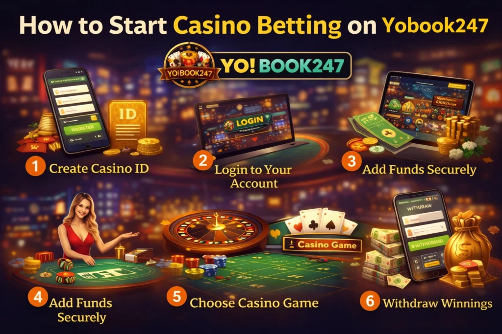 How to start casino betting on Yobook247 with step by step guide